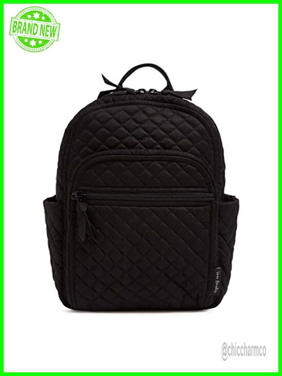 Quilted Cotton Small Backpack with Adjustable Straps, Machine Washable, Zip main image 5